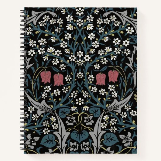William Morris Blackthorn Floral Art Nouveau Notizblock (Vorderseite)