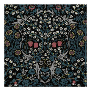 William Morris Blackthorn Floral Art Nouveau Poster