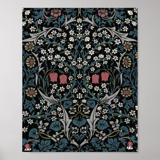 William Morris Blackthorn Floral Art Nouveau Poster (Vorne)