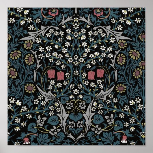 William Morris Blackthorn Floral Art Nouveau Poster (Vorne)