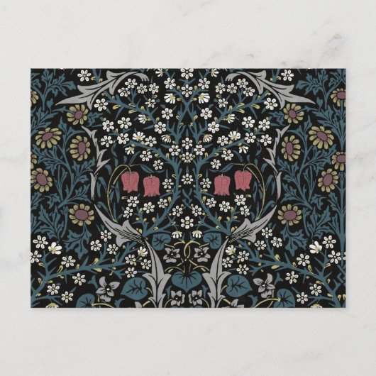 William Morris Blackthorn Floral Art Nouveau Postkarte (Vorderseite)