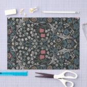 William Morris Blackthorn Floral Art Nouveau Seidenpapier (Handwerk)