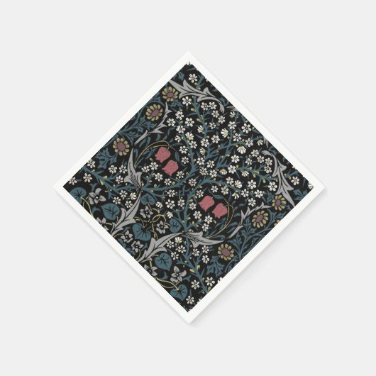 William Morris Blackthorn Floral Art Nouveau Serviette (Ecke)