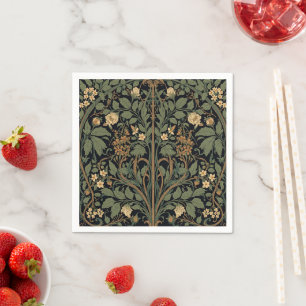 William Morris Blackthorn Floral Art Nouveau Serviette