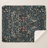 William Morris Blackthorn Floral Art Nouveau Sherpadecke (Vorderseite (Horizontal))