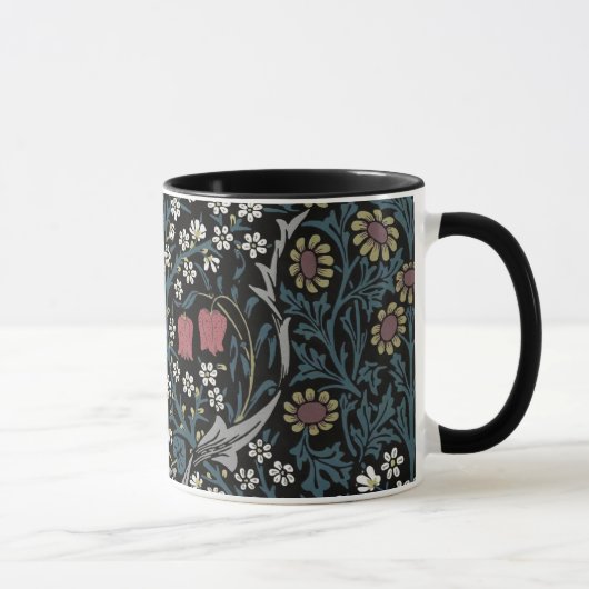 William Morris Blackthorn Floral Art Nouveau Tasse (Rechts)