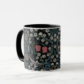 William Morris Blackthorn Floral Art Nouveau Tasse (Vorderseite Links)