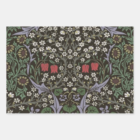William Morris Blackthorn Garden Blume Classic Geschenkpapier Set (Vorderseite 2)