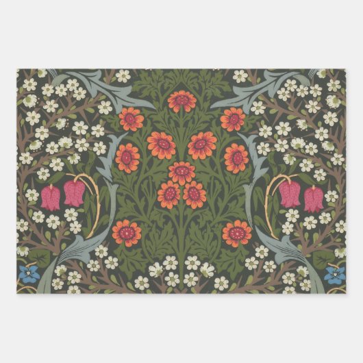 William Morris Blackthorn Garden Blume Classic Geschenkpapier Set (Vorderseite)