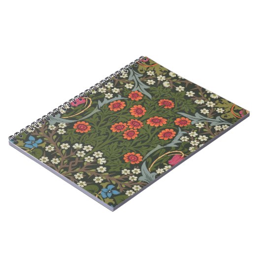 William Morris Blackthorn Garden Blume Classic Notizblock (Linke Seite)