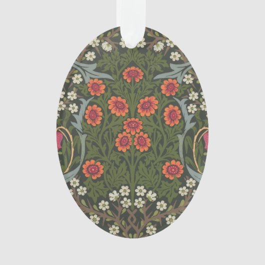 William Morris Blackthorn Garden Blume Classic Ornament (Vorderseite)
