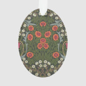 William Morris Blackthorn Garden Blume Classic Ornament (Rückseite)