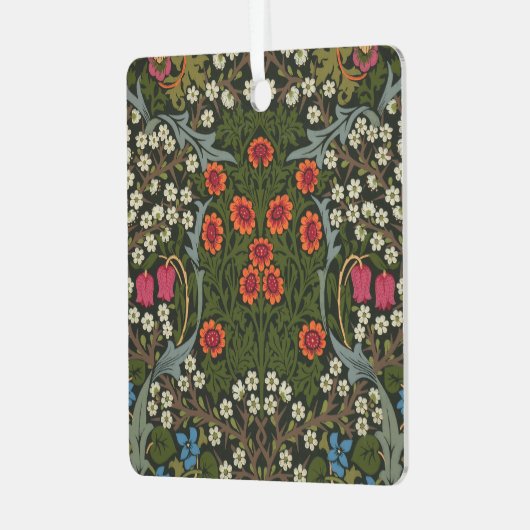 William Morris Blackthorn Garden Blume Classic Ornament Aus Metall (Vorderseite links)