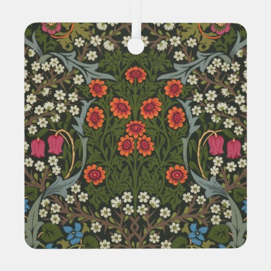William Morris Blackthorn Garden Blume Classic Ornament Aus Metall (Rückseite)