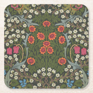 William Morris Blackthorn Garden Blume Classic Rechteckiger Pappuntersetzer