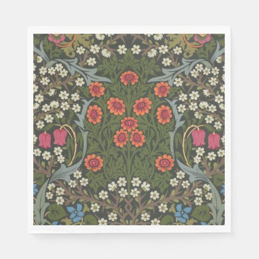 William Morris Blackthorn Garden Blume Classic Serviette (Vorderseite)