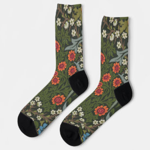 William Morris Blackthorn Garden Blume Classic Socken