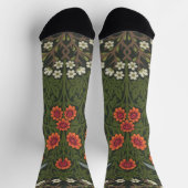 William Morris Blackthorn Garden Blume Classic Socken (Oben)
