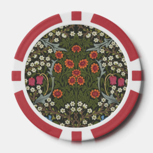 William Morris Blackthorn-Gartenblume Klassiker Pokerchips