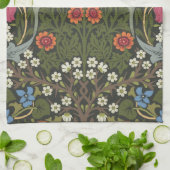 William Morris Blackthorn Gartenblumen Klassiker Geschirrtuch (Gefaltet)