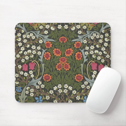 William Morris Blackthorn-Gartenblumen-Klassiker Mousepad (Mit Mouse)