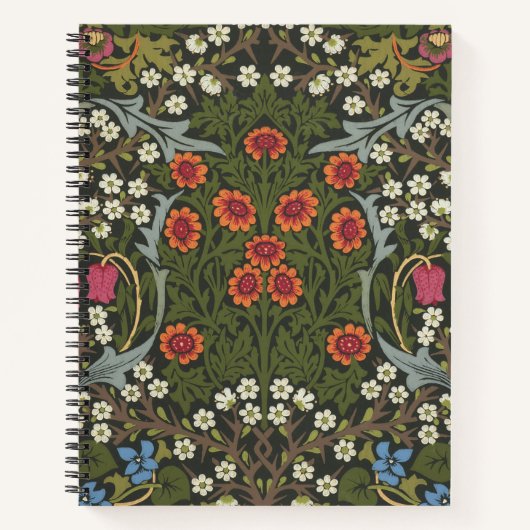 William Morris Blackthorn-Gartenblumen-Klassiker Notizblock (Vorderseite)