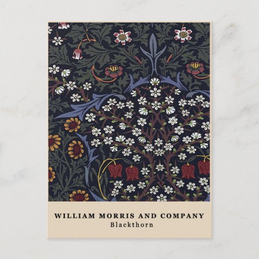 William Morris Blackthorn Postkarte (Vorderseite)