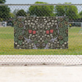 William Morris Blackthorn Tapestry Floral Banner (Insitu)