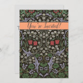 William Morris Blackthorn Tapestry Floral Einladung (Vorne/Hinten)