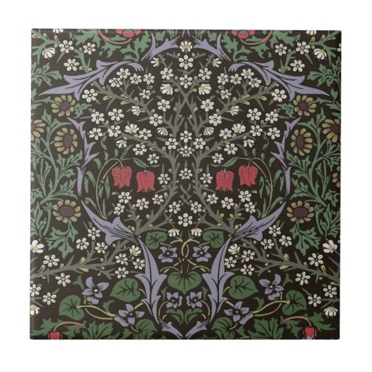 William Morris Blackthorn Tapestry Floral Fliese (Vorderseite)