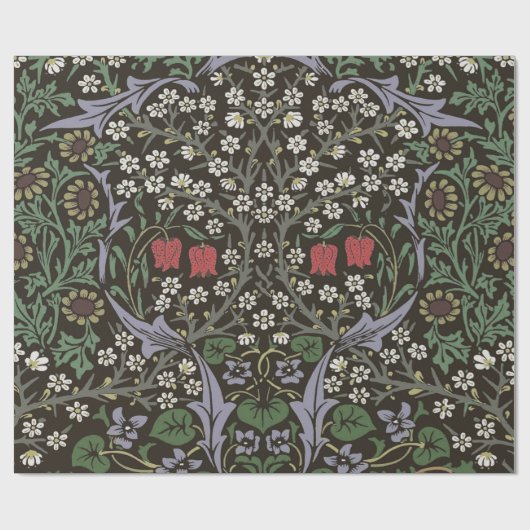 William Morris Blackthorn Tapestry Floral Geschenkpapier (Flach)