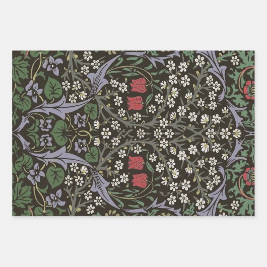 William Morris Blackthorn Tapestry Floral Geschenkpapier Set (Vorderseite)