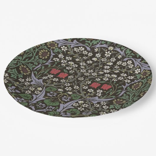 William Morris Blackthorn Tapestry Floral Pappteller (Schrägansicht)
