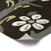William Morris Blackthorn Tapestry Floral Poster (Ecke)