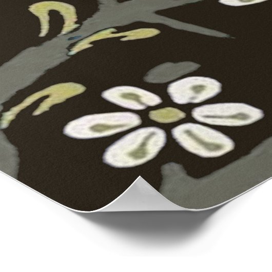 William Morris Blackthorn Tapestry Floral Poster (Ecke)