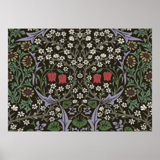 William Morris Blackthorn Tapestry Floral Poster (Vorne)