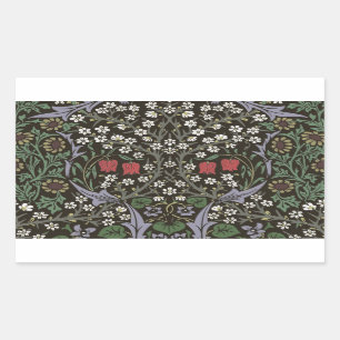William Morris Blackthorn Tapestry Floral Rechteckiger Aufkleber