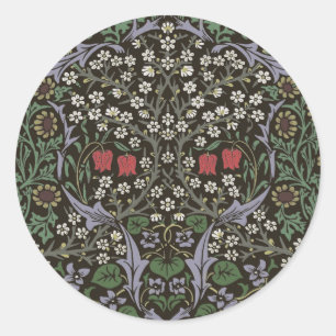 William Morris Blackthorn Tapestry Floral Runder Aufkleber