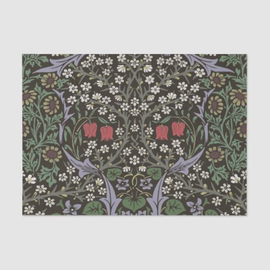 William Morris Blackthorn Tapestry Floral Seidenpapier (Vorderseite)