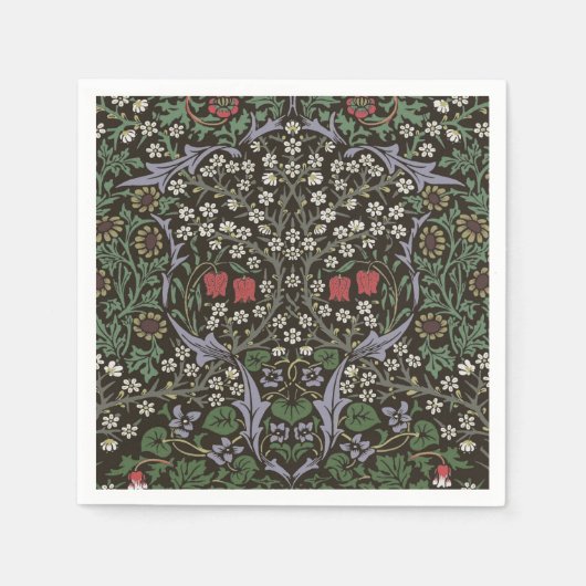 William Morris Blackthorn Tapestry Floral Serviette (Vorderseite)
