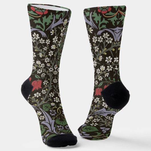 William Morris Blackthorn Tapestry Floral Socken (Gewinkelt)
