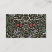 William Morris Blackthorn Tapestry Floral Visitenkarte (Rückseite)