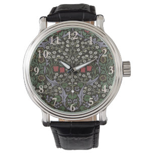 William Morris Blackthorn-Tapeten-Blumenmuster Armbanduhr