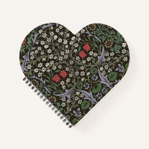 William Morris Blackthorn-Tapeten-Blumenmuster Notizblock