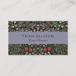 William Morris Blackthorn Tapeten Blumenmuster Visitenkarte