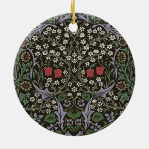 William Morris Blackthorn-Teppich Blumenmuster Keramikornament
