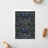 William Morris Blackthorn Victorian Botanical Mitteilungskarte (Vorderseite/Rückseite Beispiel)