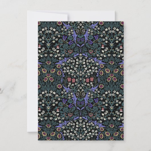 William Morris Blackthorn Victorian Botanical Mitteilungskarte (Vorderseite)