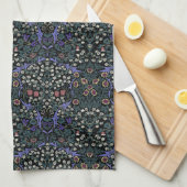 William Morris Blackthorn Victorian Gothic Geschirrtuch (Viertel Falte)