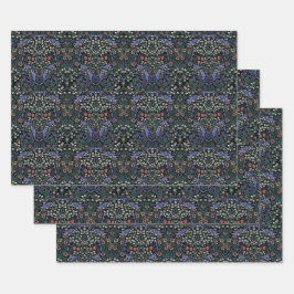 William Morris Blackthorn Victorian Wallpaper Geschenkpapier Set